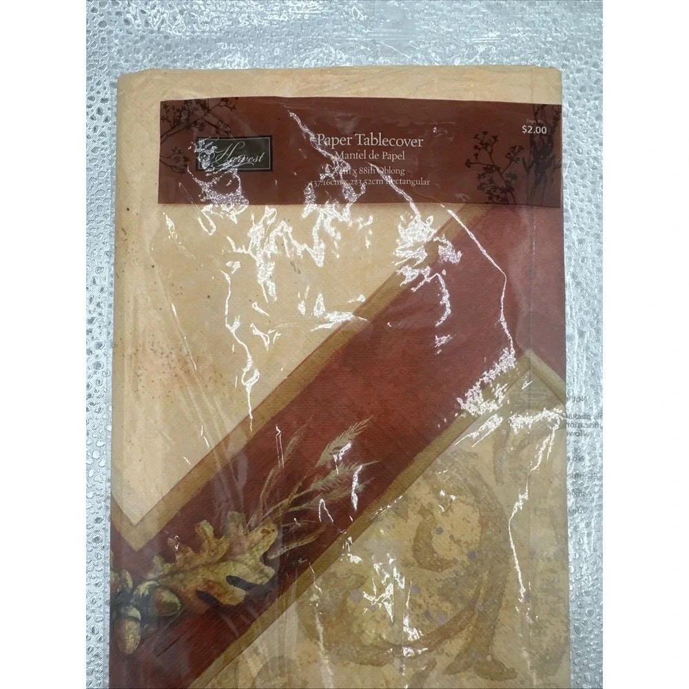Harvest‎ Paper Tablecover 54x88 Oblong Rectangular Fall Thanksgiving Decor